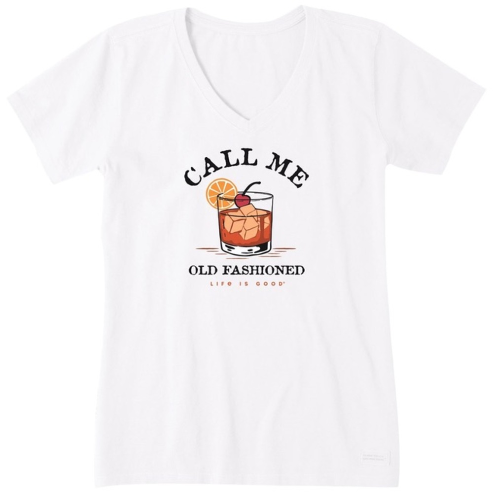 Life Is Good - Call Me Old Fashioned V-Neck T-Shirt